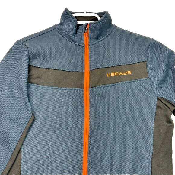 Spyder Jacket Full Zip Long Sleeve Blue Activewear Men's Size XXL (Logo ERROR) - Picture 3 of 12